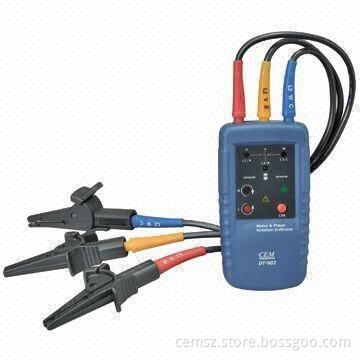 Motor and Phase Rotation Indicator with Nominal Test Voltage of 1 to 400V AC